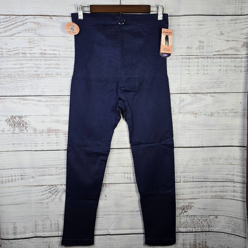 Shapermint Essentials High-Waisted Shaping Leggings Blue NWT Womens‎ Size 2XL
